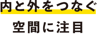 内と外をつなぐ空間に注目