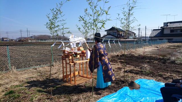 下野市　住宅地鎮祭”祝”